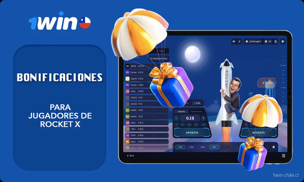 Mesa con 1win Bonificaciones para jugadores de Rocket X